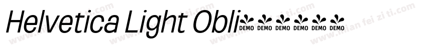 Helvetica Light Obli字体转换